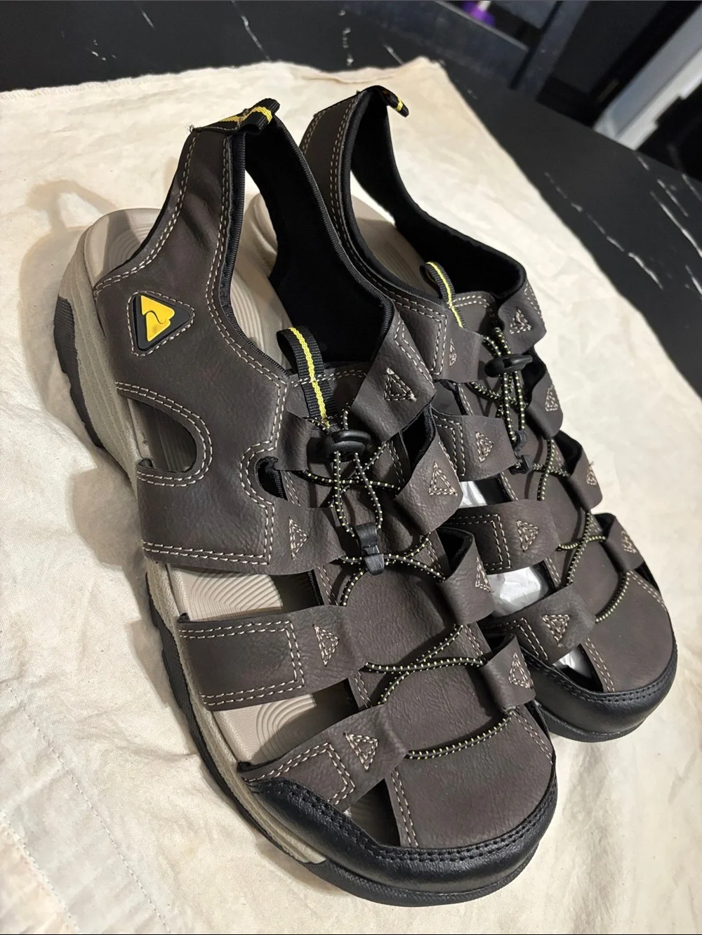 Ozark Trail Brown & Yellow Men's Outdoor Sport Sandals